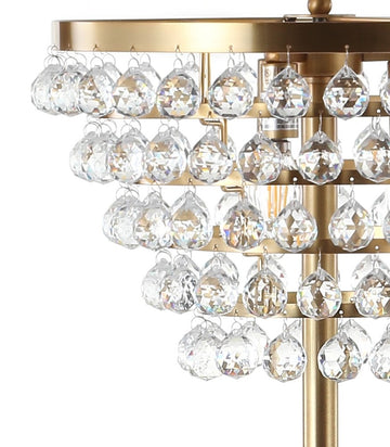 Jemma 60" Crystal/Metal LED Floor Lamp - JONATHAN Y